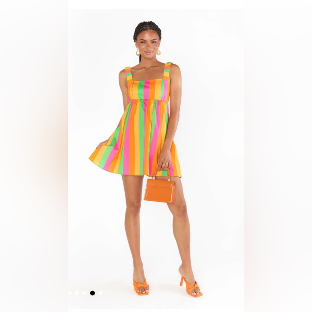 Show Me Your MuMu Neon Stripe Fling Dress XL